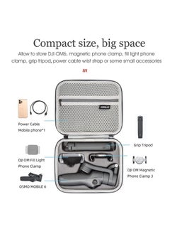 OSMO Mobile 6 Case, Waterproof Travel Case for DJI OSMO Mobile 6 Gimbal Stabilizer Portable Shoulder Bag with Shoulder Strap