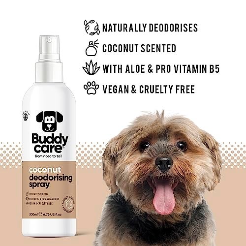Buddycare Dog Deodorising Spray Deodorising Spray for Dogs With Aloe Vera and Pro Vitamin B5 Coconut 200ml - Image 3
