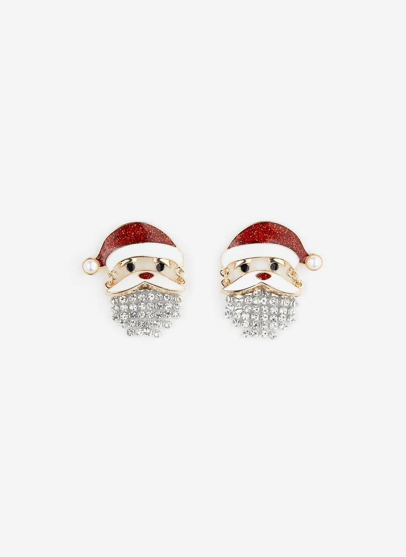 اتش اند ام Glittery Santa Earrings