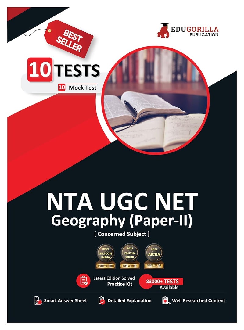 NTA UGC NET/JRF Geography Book 2024 - Concerned Subject : Paper II (English Edition) - 10 Full Length Mock Tests (1000 Solved Questions) with Free Access to Online Tests  - Image 1