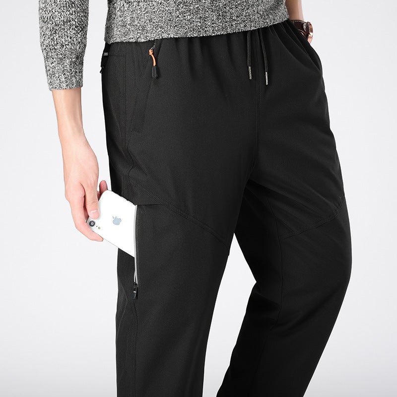 Winter Fleece-Lined Thermal Hiking Pants, Thickened Outdoor Waterproof Windproof Three-Proof Sports Pants - Image 3