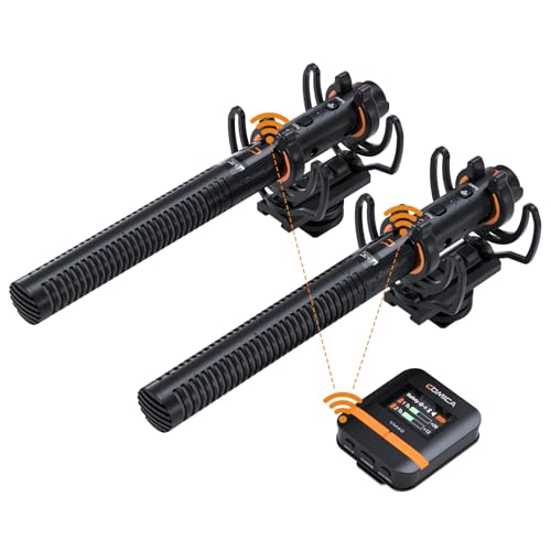 comica VM40 Combo Shotgun MicrophoneSuper Cardioid DualChannel Wireless Mic for CameraSmartphone and PC - Image 3