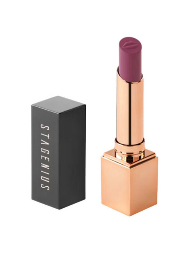 STAGENIUS Long Wear Matte Silky  Moisturizing  Lipstick #08 VIOLETRED - Image 2