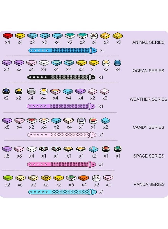 SIENON Bracelets 6PCS, Kids Building Blocks Dots Bracelets, DIY Creative Craft Bracelet Making Kit for Kids, Friendship Bracelets, Dots Construction Toys Kit for Birthday for Girls Boys - Image 5