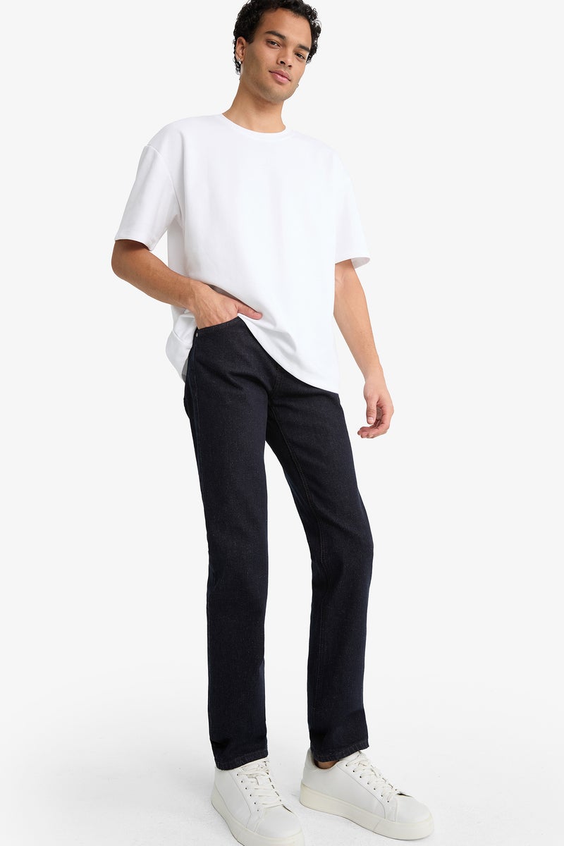 DeFacto Blue Man Sergio Regular Fit Trousers Casual - Image 3