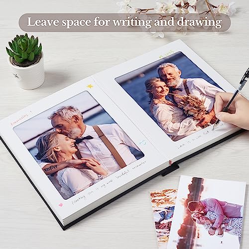 Pssoss Photo Album 8x10 with Writing Space Linen Cover 8x10 Photo Album Book Holds 30 Photos Ideal for Wedding Theme-Album and Baby Photo Albums (Beige,30 Pockets) - Image 4