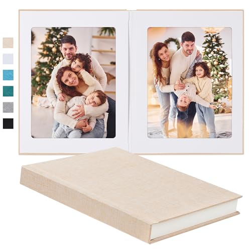 Pssoss Photo Album 8x10 with Writing Space Linen Cover 8x10 Photo Album Book Holds 30 Photos Ideal for Wedding Theme-Album and Baby Photo Albums (Beige,30 Pockets) - Image 1
