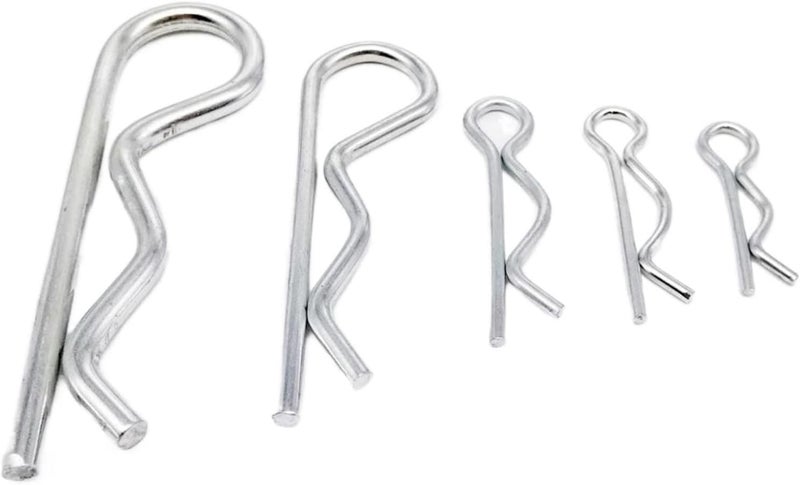 Split Pins，R Type Spring Cotter Pin， 10/20pcs M1 to M4 Steel R Type Spring Cotter Pin Wave Shape Split Clip Clamp Hair Tractor Pin for Car Rod(1.8x35mm (20pcs)) - Image 1
