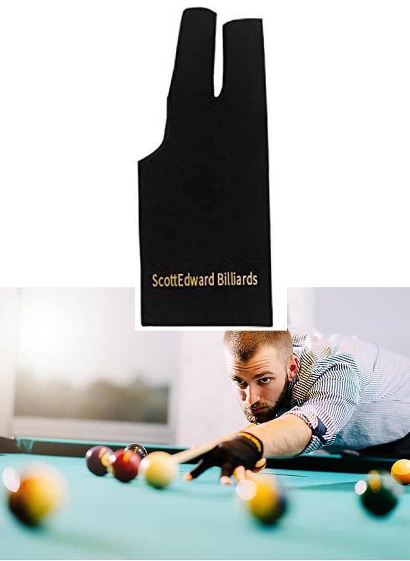 Scott Edward Billiard - High Quality Breathable 3 Finger Billiard Glove Snooker Glove Pool Glove For Professional Table Player Control Your Cue And Play Your Stroke With Full Control And Class - Image 1