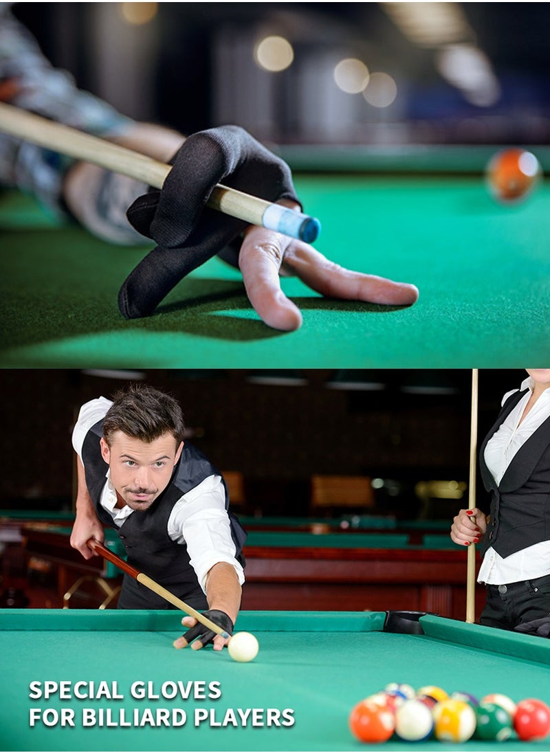 Scott Edward Billiard - High Quality Breathable 3 Finger Billiard Glove Snooker Glove Pool Glove For Professional Table Player Control Your Cue And Play Your Stroke With Full Control And Class - Image 1