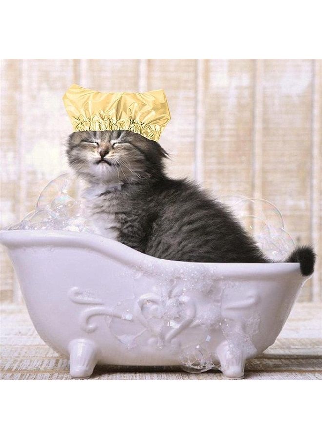 Zerodis Pet Shower Cap Waterproof Hat, Pet Shower Ear Protection Shower Dog Ear Covers Overhanging Pet Bath Ear Protection for Cats and Dogs Pet Supplies (B) - Image 2