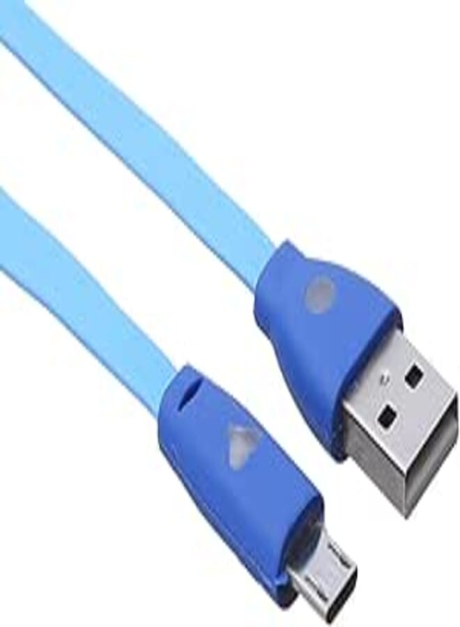 Smiley Design Micro USB Cable with Indicator Light (Blue)