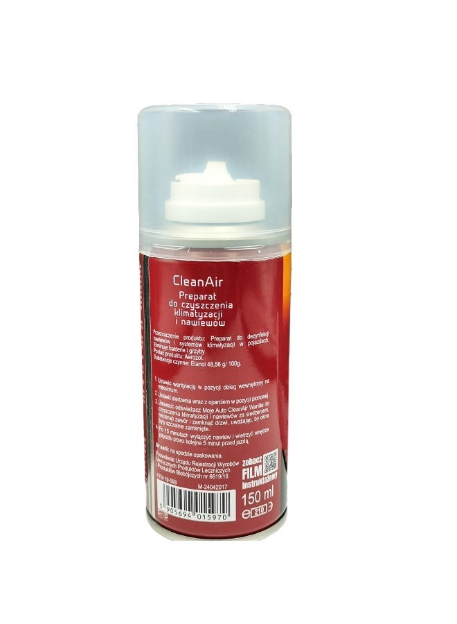 Moje Auto CleanAir Car AC Cleaner Spray 150ml, Air Conditioner Disinfectant, Odor Remover, Interior Vent Cleaning Foam - Image 5