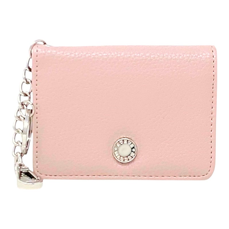 Steve Madden Bfold Clip On Card Case Wallet with Keyring (Chalk Pink) - Image 5