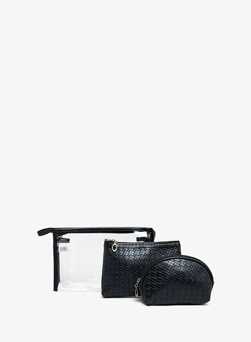 3 Pack Cosmetic Pouch Set