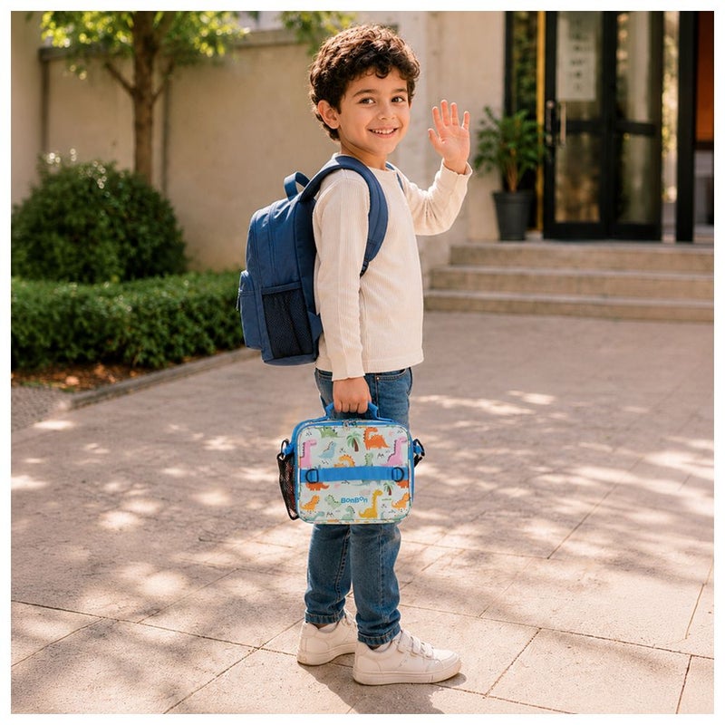 Bonbon - Insulated Kids Lunch bag With Bottle Holder - Dinosaur - Image 5