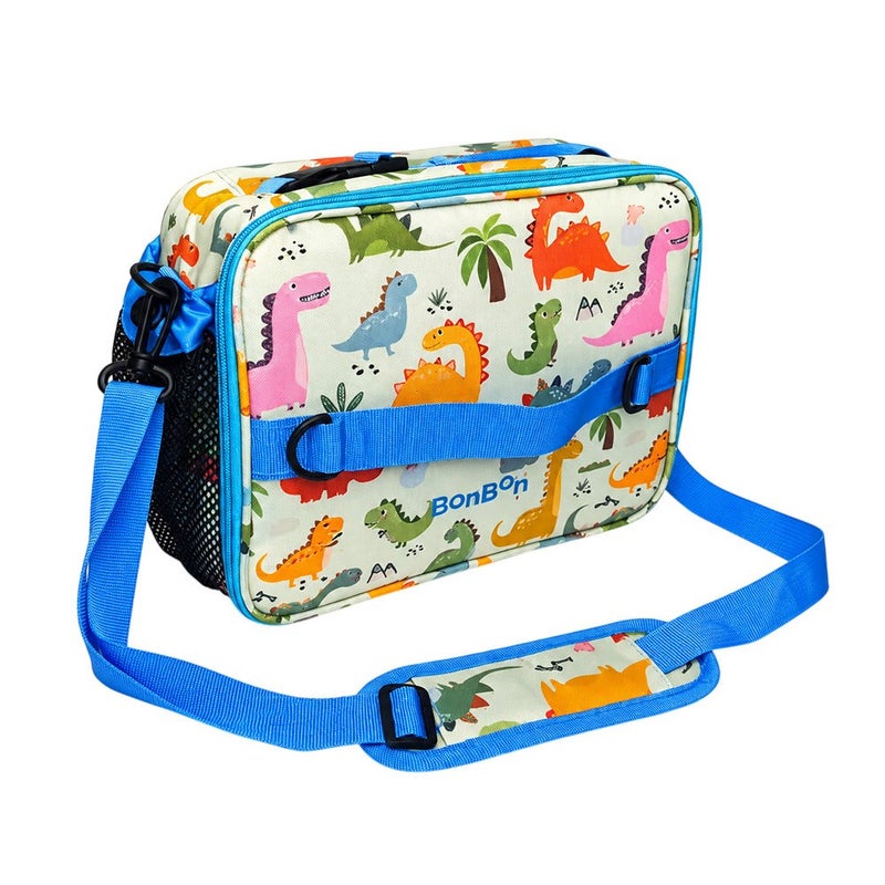 Bonbon - Insulated Kids Lunch bag With Bottle Holder - Dinosaur - Image 2