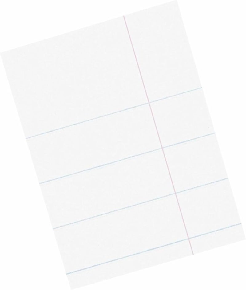Pacon Composition Paper, Unpunched, 3/8" Rule, 8.5" x 11", White, Pack of 500 Sheets - Image 4