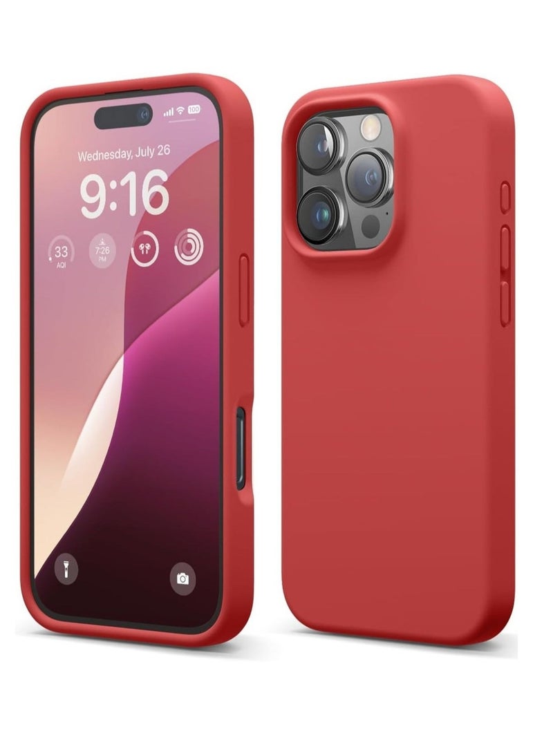 ELTRAZONE ELTRAZONE iPhone 16 Pro Case Cover - Full Body Protection, Shockproof, Slim, Anti-Scratch with Soft Microfiber Lining - Red