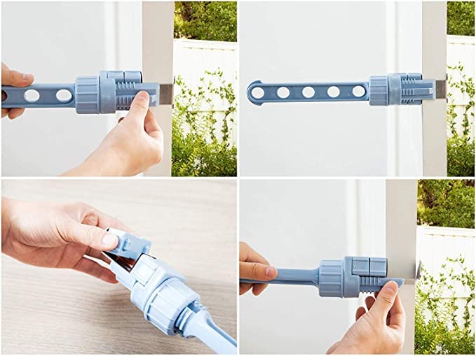 MOMISY MOMISY Multifunctional Window Frame Hook Hanger Rack for Clothes I Space Saver Indoor Outdoor Portable Indoor Balcony 8 Hole Clothes Hanging Drying RackGreen  - Image 3