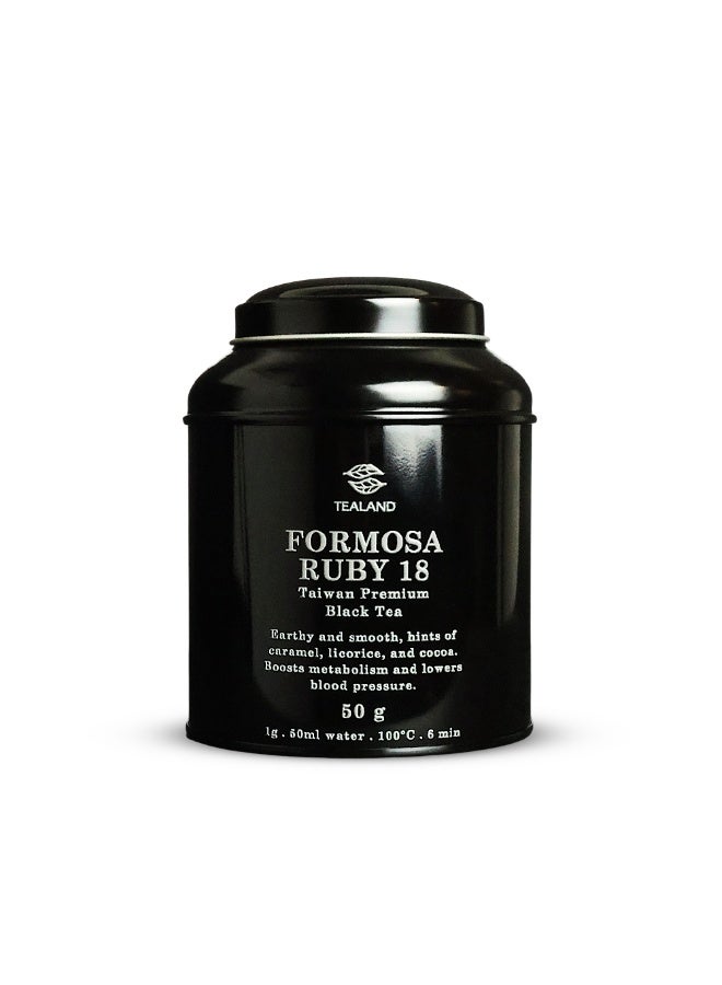 Tealand Ruby 18 – Premium Taiwanese Black Tea, Loose Leaf, 50g – Earthy & Smooth with Caramel, Licorice & Cocoa Notes - Image 1