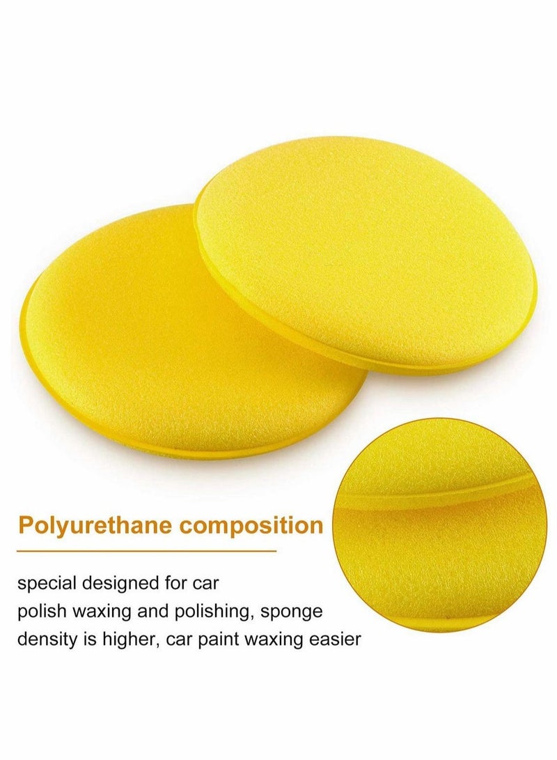 SYOSI microfibre hand polishing sponge, 130x25 mm, wax applicator pad for waxes, polishes, paint cleaner, car polish, instead of polishing machine microfibre hand polishing sponge  - Image 4