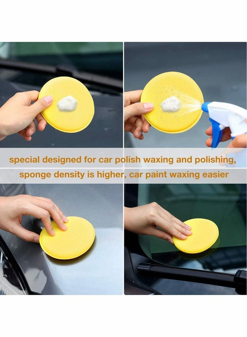 SYOSI microfibre hand polishing sponge, 130x25 mm, wax applicator pad for waxes, polishes, paint cleaner, car polish, instead of polishing machine microfibre hand polishing sponge  - Image 5
