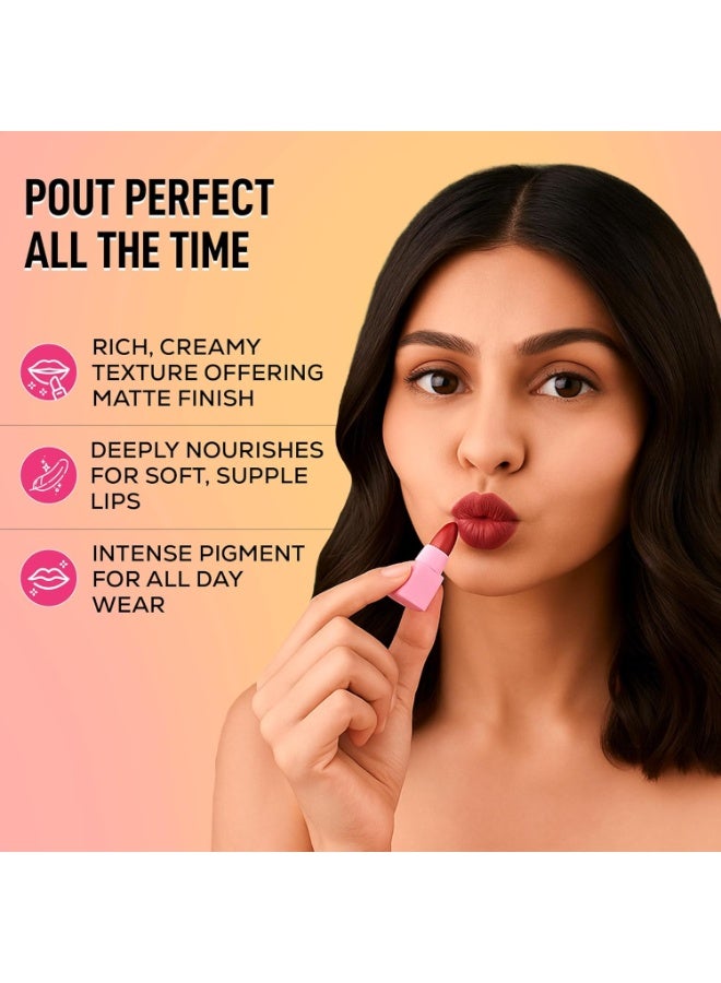 رينيه أحمر شفاه رينيه إيفريداي دوزن ميني | ملمس كريمي، لمسة نهائية مطفية، طويل الأمد | مع زبدة الشيا، زيت اللوز وفيتامين هـ | يرطب ويليّن الشفاه | مناسب للسفر، مجموعة من 12 | 14.4 غ - Image 4