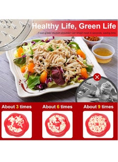 General Meat Shredder, Meat Claws Shredder for Meat, Upgraded Shred Machine Chicken Shredder with Handles and Non Skid Base Dishwasher Safe - Red  - Image 2