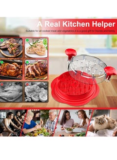 General Meat Shredder, Meat Claws Shredder for Meat, Upgraded Shred Machine Chicken Shredder with Handles and Non Skid Base Dishwasher Safe - Red  - Image 5