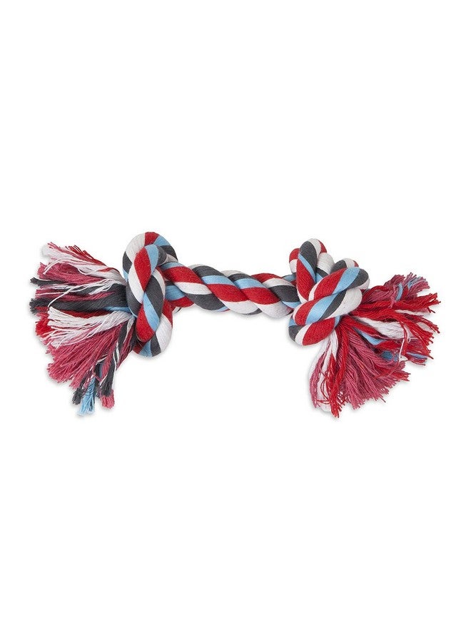 Petmate Booda Two Knot Rope Bone, Multicolored, Small - Image 1