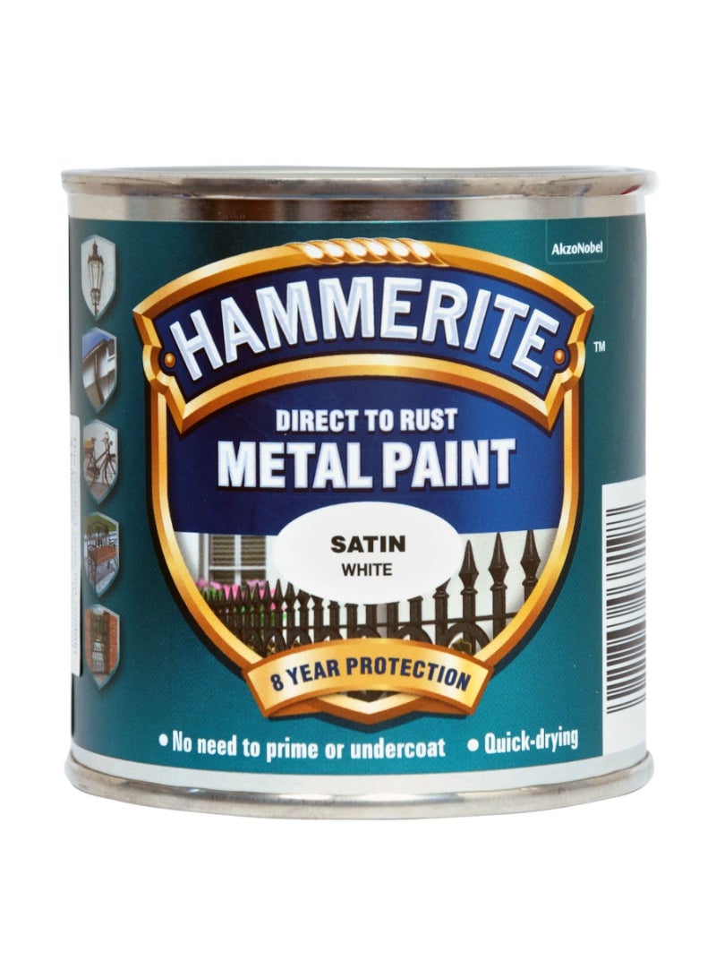 Hammerite Metal Paint (250 ml, Satin White)