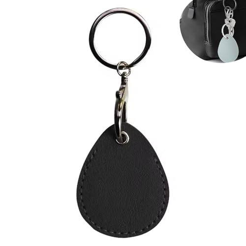 DraCra 5 Pack RFID Key Fob Holder PU Leather Proximity ID Card Key Chain Protector Case Cover with Key Carabiner Clip Keychain Rings Keeper for 125khz RFID Keyfob Token Tag Door Entry Access Control - Image 5