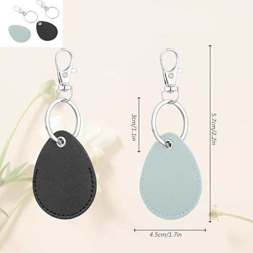 DraCra 5 Pack RFID Key Fob Holder PU Leather Proximity ID Card Key Chain Protector Case Cover with Key Carabiner Clip Keychain Rings Keeper for 125khz RFID Keyfob Token Tag Door Entry Access Control - Image 2