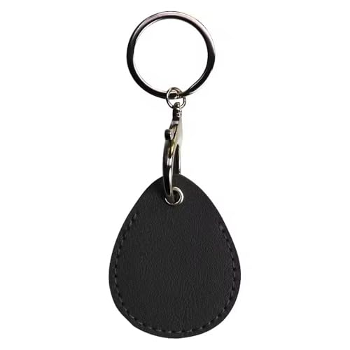 DraCra 5 Pack RFID Key Fob Holder PU Leather Proximity ID Card Key Chain Protector Case Cover with Key Carabiner Clip Keychain Rings Keeper for 125khz RFID Keyfob Token Tag Door Entry Access Control - Image 3
