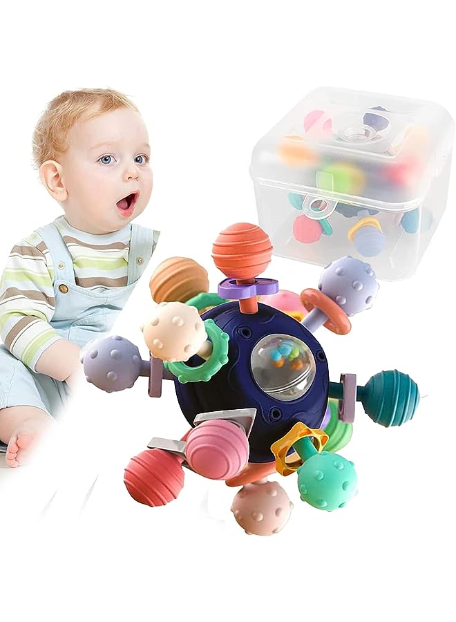 IAF Baby Teething Toys Sensory Baby Toys chew Toys Teething Ball Rattle teethers Toys Grasping Activities Baby Toys for 0-6-12-18 Months Girls Boys Gifts - Image 1