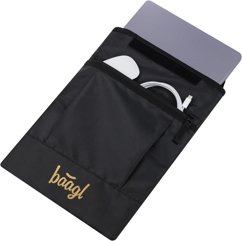 Baagl غلاف كمبيوتر محمول من مقاس 15 بوصة للأولاد - غلاف دفتر ملاحظات للأطفال والمراهقين - حقيبة كمبيوتر محمول خفيفة الوزن وواقية - للحقيبة المدرسية والاستخدام اليومي، 26 × 36 سم (ذهبي) - Image 4