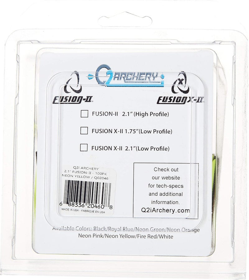 Q2i Store Fusion-II Shield Cut 2.1" Arrow Vanes - Pack of 100, Durable & Lightweight Fletching Vanes for Archery Accessories, Feather Fletching & Arrow Fletchings, Enhanced Crosswind Control for Precision - Image 3