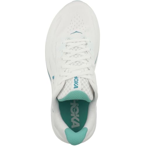 Hoka Men's Clifton 10 Sneaker, White/Skyward Blue, 9 - Image 2