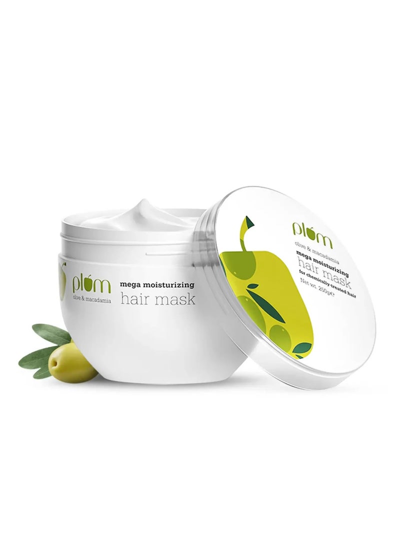 Plum Olive & Macadamia Mega Moisturizing Hair Mask For Smooth Hair 100 Vegan 250g - Image 1