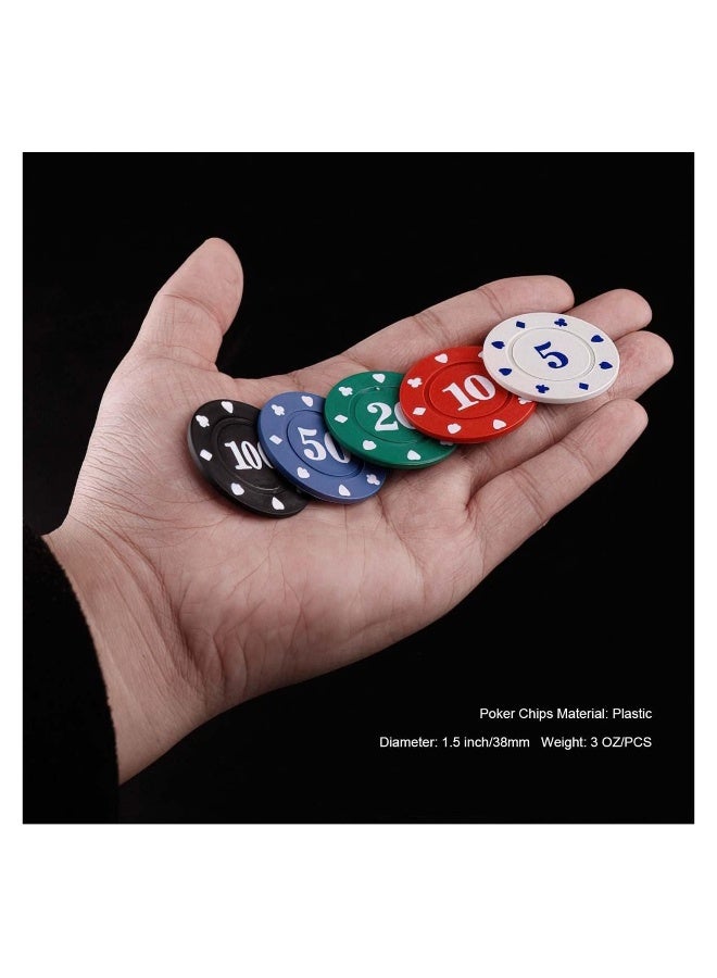 Round Chips Learning Toys with Storage Box, 100 Pcs/Set 5 Color Round Chips Counting Numbers Teaching for Crafts Decoration, Plastic Counting Chips for Math - Image 3