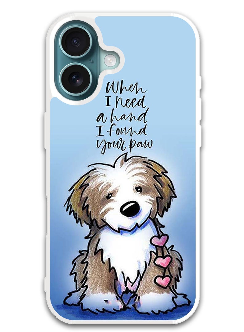 Theodor Protective Case Cover For APPLE IPHONE 16 Found Your Paw (White Bumper) - Image 1