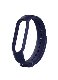 CATANES Xiaomi Mi Band 5 / Mi Band 6 Replacement Band Smart Watch Wristband Sport Soft Silicone Strap for Mi Band 5/6 Fitness Tracker Dark Blue  - Image 1