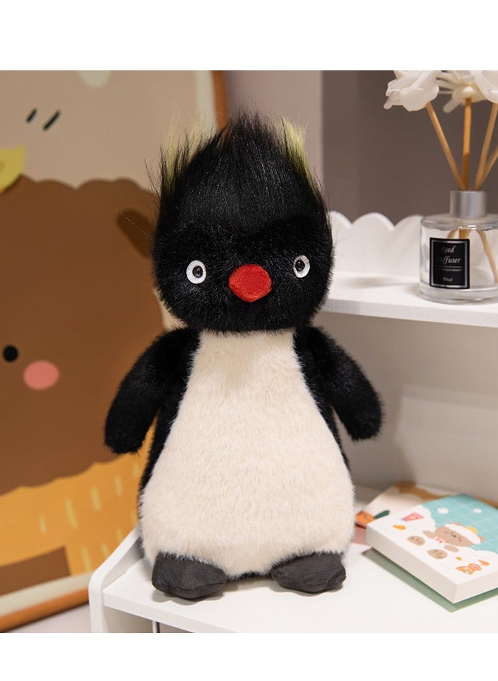 Jellycat Fun Fur Puffled Penguin Plush Toy - 23cm Short Fleece  - Image 1