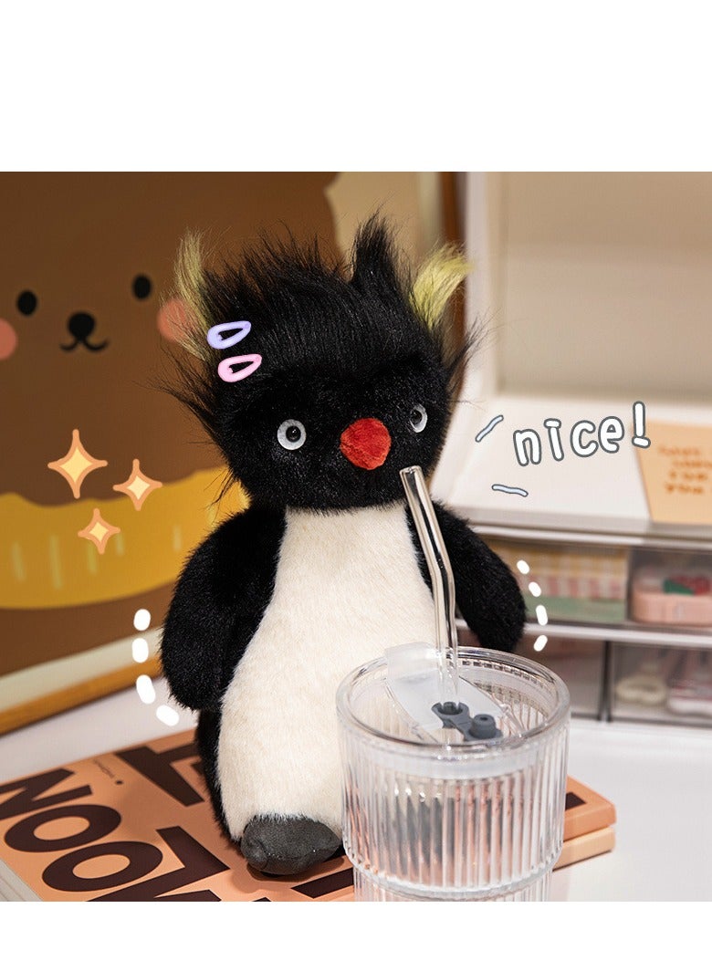 Jellycat Fun Fur Puffled Penguin Plush Toy - 23cm Short Fleece  - Image 4