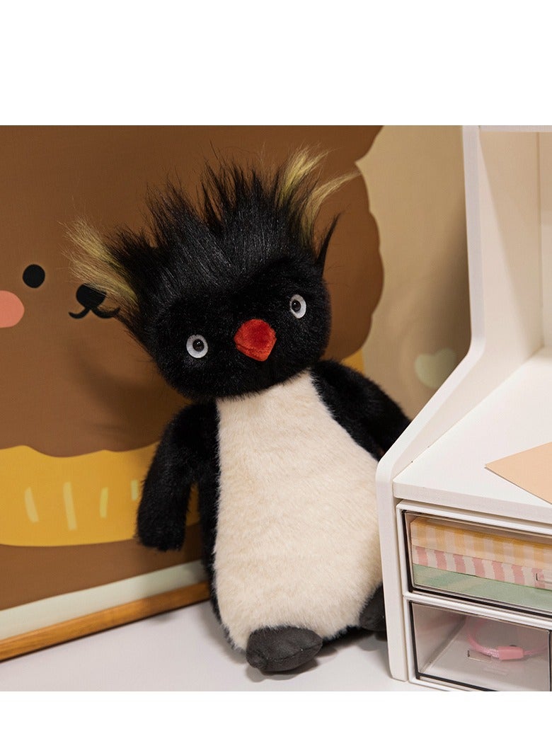 Jellycat Fun Fur Puffled Penguin Plush Toy - 23cm Short Fleece  - Image 2