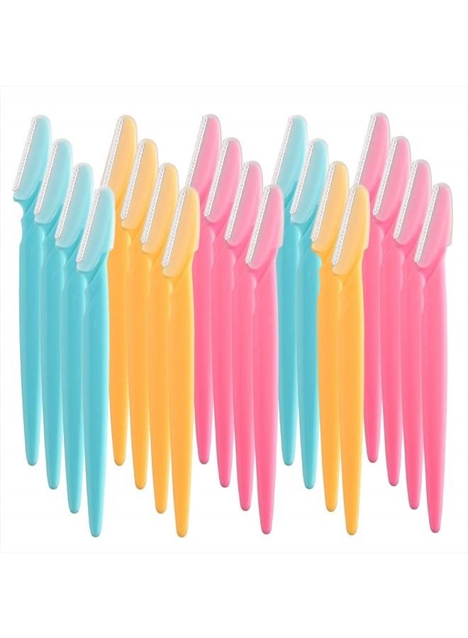 FEPITO 20Pcs Eyebrow Razor Shaper Shavers Trimmers for Women and Men Face Hair Removers Multipurpose Exfoliating Face Razor - Image 1