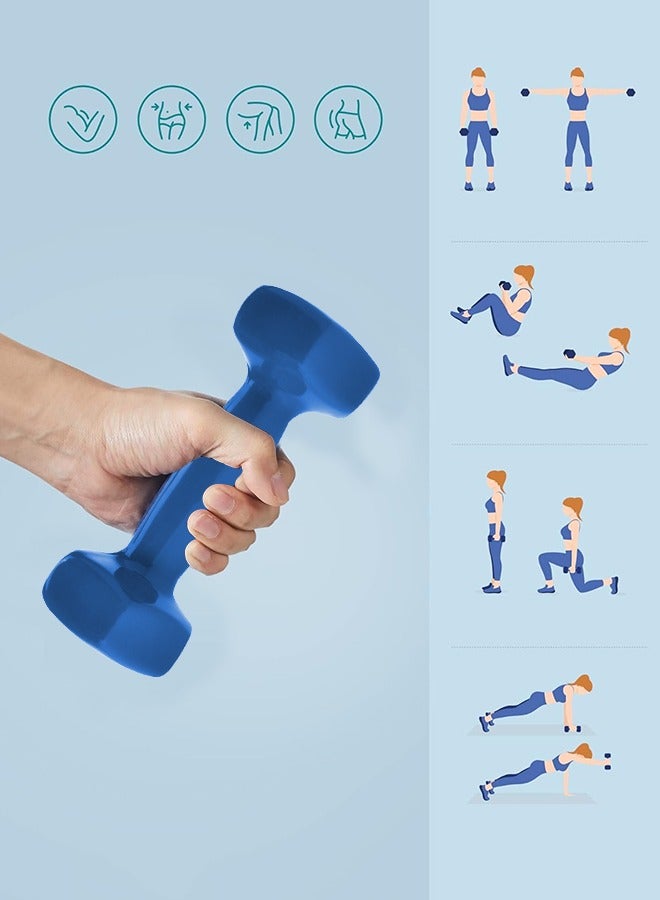 Weightlifting dumbbell made of vinyl, 1 kg, consisting of two pieces