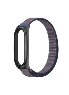 Generic Replacement Strap For Xiaomi Mi Band 6 / 5 / 4 / 3 Mijobs Nylon Loop Plus Watch Band Watch Band Midnight Blue Black 
