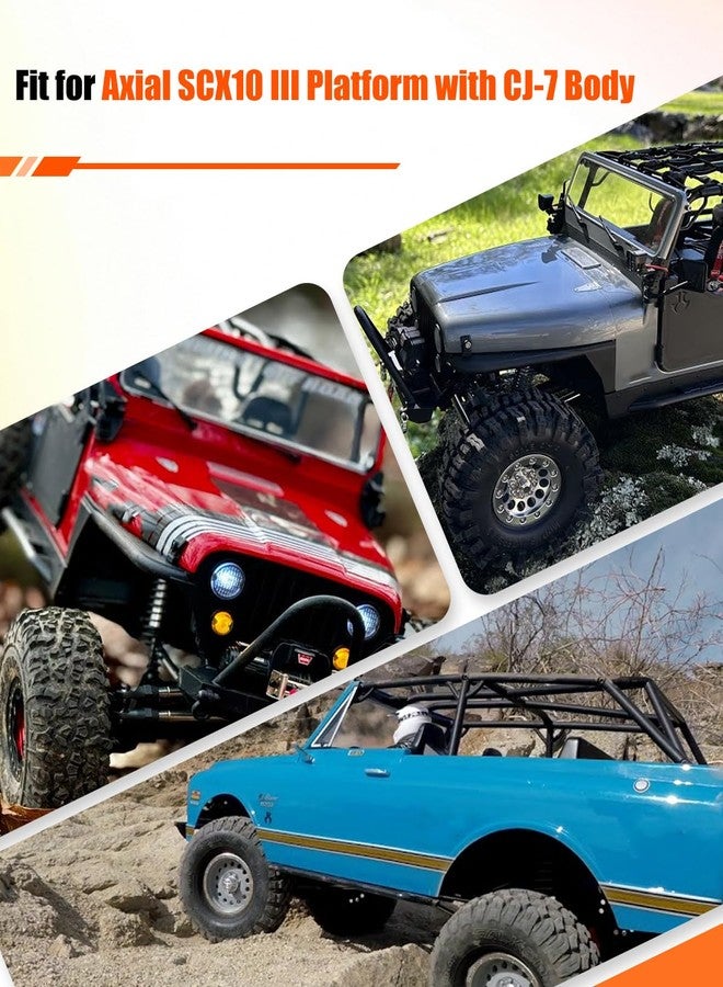 HUFEWU Aluminum Clipless Body Mount Kit 1 Pair, Fit for Axial SCX10 III Platform with CJ-7 Body - Image 5